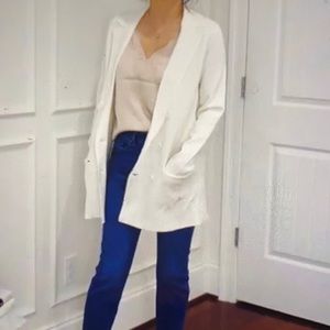 Off white knitted blazer by Express